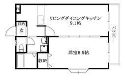 間取図画像 1LDK