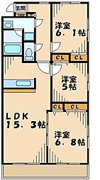 間取図画像 3LDK