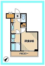 アイルイムーブル百合ヶ丘 5階1Kの間取り