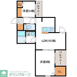 間取図画像 2LDK