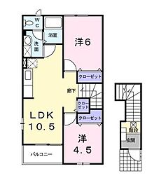 サニーレジデンス 2LDKの間取図画像