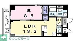 パルコレアーレ 1LDKの間取図画像