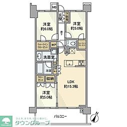 プロミライズ青葉台C棟 3LDKの間取図画像