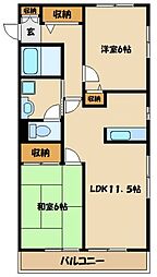 デューデポ 2LDKの間取図画像