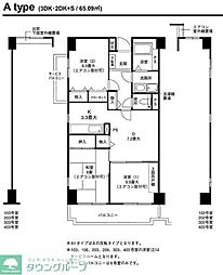 ヴェルドミール仲町台 2SDKの間取図画像
