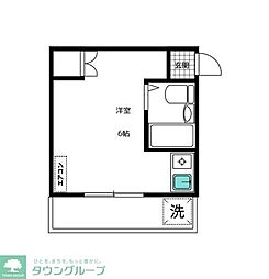 エスポワールミドリ ワンルームの間取図画像