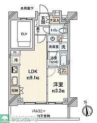 クレヴィアたまプラーザ 1LDKの間取図画像