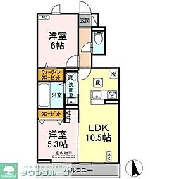 センチュリーハイムすみよし台 V 2LDKの間取図画像