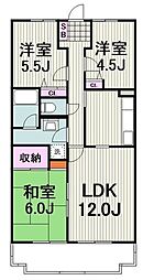 グレイス池尻 3LDKの間取図画像