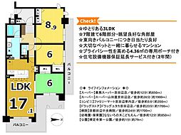 サンロイヤル新田辺アカデミア2号館 3LDKの間取図画像