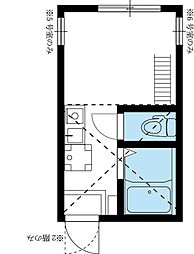 メゾンフィエールスタリー 2階ワンルームの間取り