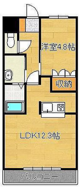 フルーリール・ドゥ ｜福岡県北九州市小倉南区下城野2丁目(賃貸アパート1LDK・1階・40.77㎡)の写真 その2