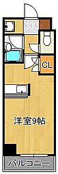 リファレンス北方3 ワンルームの間取図画像