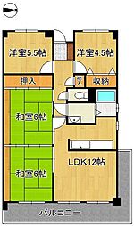 クラブハウス企救丘 4LDKの間取図画像