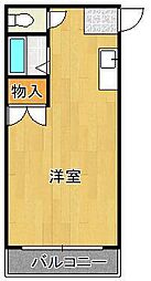 ラ・センチュリー小倉南 ワンルームの間取図画像