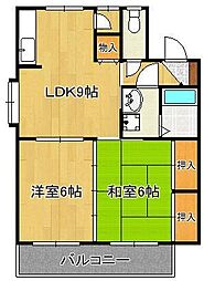 TMIビル 2LDKの間取図画像