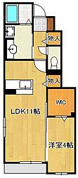 G-style 1LDKの間取図画像