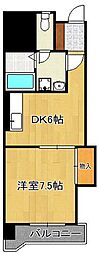 第3泰平ビル 1DKの間取図画像