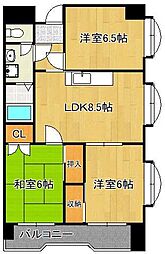 第3泰平ビル 2LDKの間取図画像