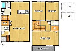 フルーレ南方2 3LDKの間取図画像