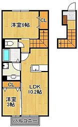 プレステージ城野駅南 2階