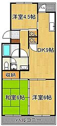 プレジデントタカヤ 3DKの間取図画像