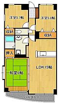 ミラベル嵐ヶ丘  ｜ 福岡県北九州市小倉南区徳力3丁目（賃貸マンション3LDK・3階・71.30㎡） その2