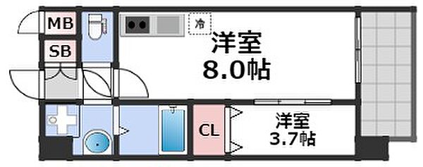 アプリーレ阿波座南 312｜大阪府大阪市西区立売堀6丁目(賃貸マンション1LDK・3階・29.30㎡)の写真 その2