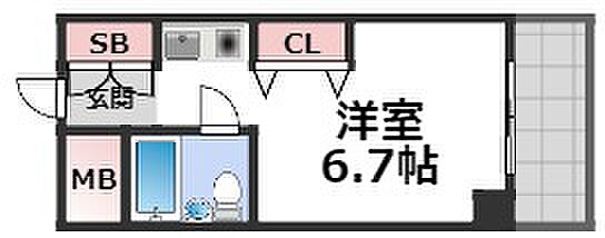 朝日プラザパレ・セーヌ ｜大阪府大阪市西成区玉出中2丁目(賃貸マンション1R・5階・15.12㎡)の写真 その2