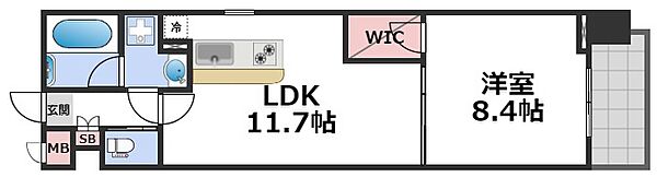 ラクラス長堀橋 ｜大阪府大阪市中央区南船場1丁目(賃貸マンション1LDK・2階・47.56㎡)の写真 その2