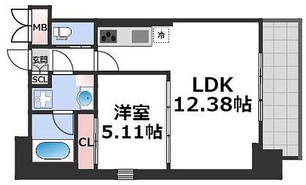 プレジオ阿波座 ｜大阪府大阪市西区川口3丁目(賃貸マンション1LDK・12階・40.92㎡)の写真 その2