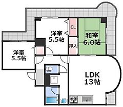 リヴィエール川西  ｜ 大阪府大阪市浪速区日本橋西2丁目1-1（賃貸マンション3LDK・3階・68.68㎡） その2