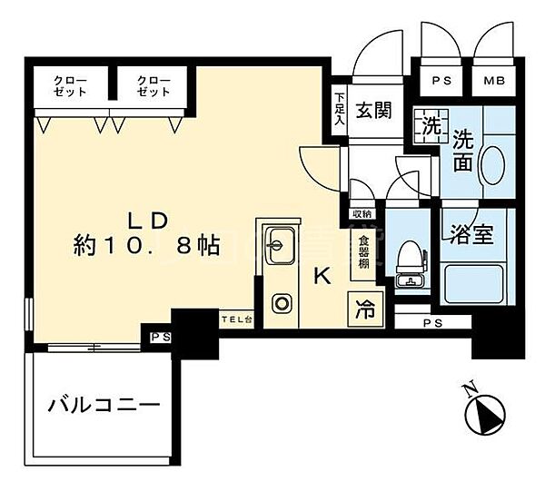 リシェ大井 ｜東京都品川区大井1丁目(賃貸マンション1R・3階・34.01㎡)の写真 その2