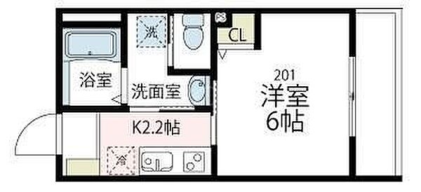 ＺＥＨマンション小田 201｜神奈川県川崎市川崎区小田2丁目(賃貸マンション1K・2階・22.34㎡)の写真 その2