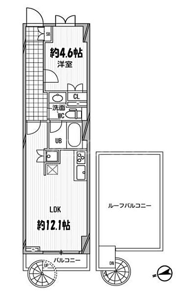 パシフィックコート中延 ｜東京都品川区中延5丁目(賃貸マンション1LDK・2階・40.92㎡)の写真 その2