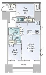 ルフォンブランシェ品川南大井 4階2LDKの間取り