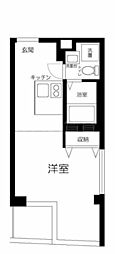 trias129 1Kの間取図画像