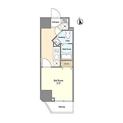 グランカーサ大森海岸 1Kの間取図画像