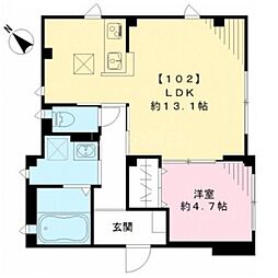 コートソレイユ 1LDKの間取図画像