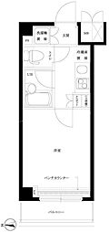 ルーブル武蔵小山 1Kの間取図画像