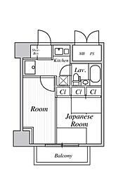 サニークレスト蒲田 1Kの間取図画像