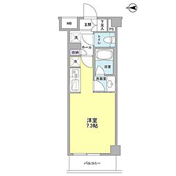 リバーレ蒲田仲六郷 ワンルームの間取図画像