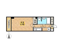 コンレーチェ 1Kの間取図画像