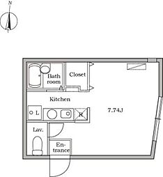 RESIDIA池上A棟 ワンルームの間取図画像