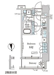 パークアクシス大森 ワンルームの間取図画像
