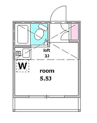 ホワイトメゾン ワンルームの間取図画像