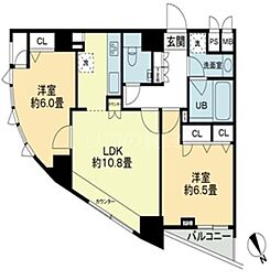 クロスレジデンス蒲田 2LDKの間取図画像
