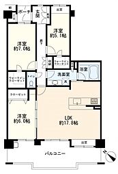 ジェイパーク川崎コンフィール 3LDKの間取図画像