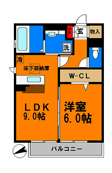 ラテル・コート若松 305｜千葉県千葉市若葉区若松町(賃貸アパート1LDK・3階・40.26㎡)の写真 その3