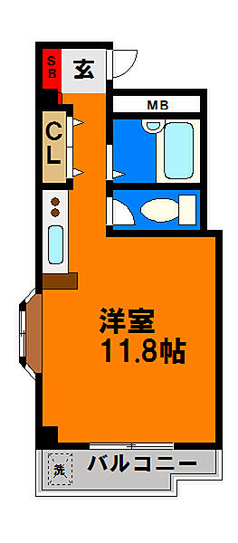 フィールドハウス末広　壱番館 401｜千葉県千葉市中央区末広3丁目(賃貸マンション1R・4階・30.59㎡)の写真 その3